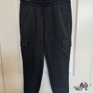 Black Cargo Jogger Pants